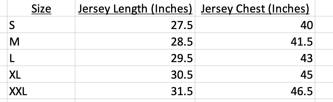 Mitchell & Ness Jerseys Size Chart Mitchell & Ness Jerseys Size Chart
